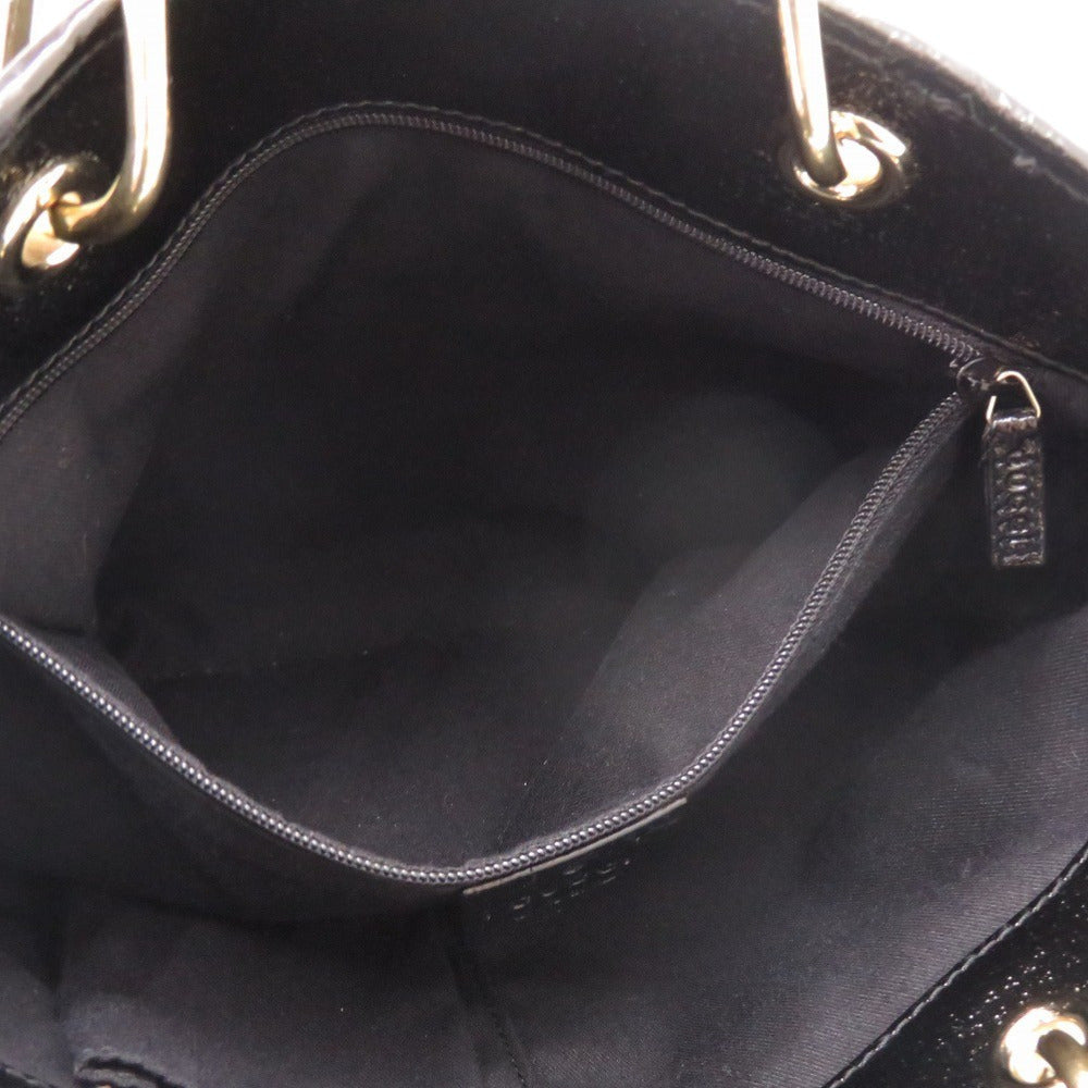 GUCCI Tote Bag 120840 GG canvas, leather black GG canvas