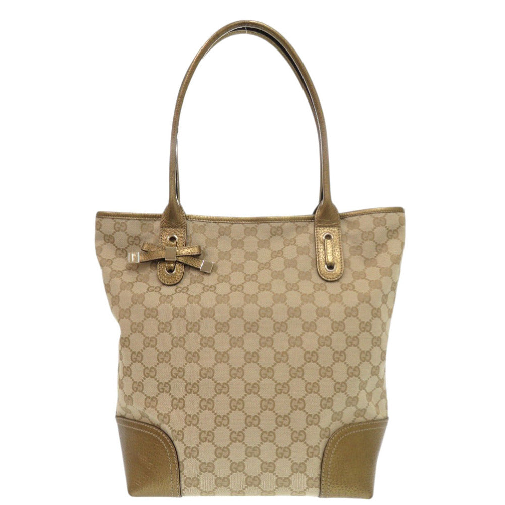 GUCCI Tote Bag 181779 GG canvas beige Pretty
