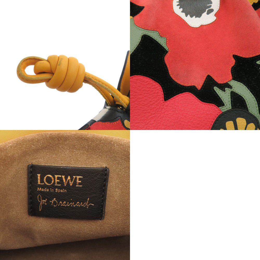 LOEWE Shoulder Bag leather Red Flamenco Joe Brainard collaboration