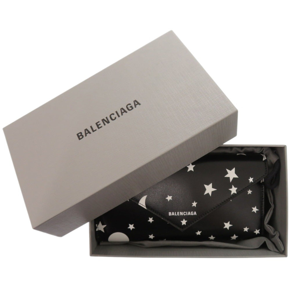 BALENCIAGA Long Wallet Purse 499207 leather black