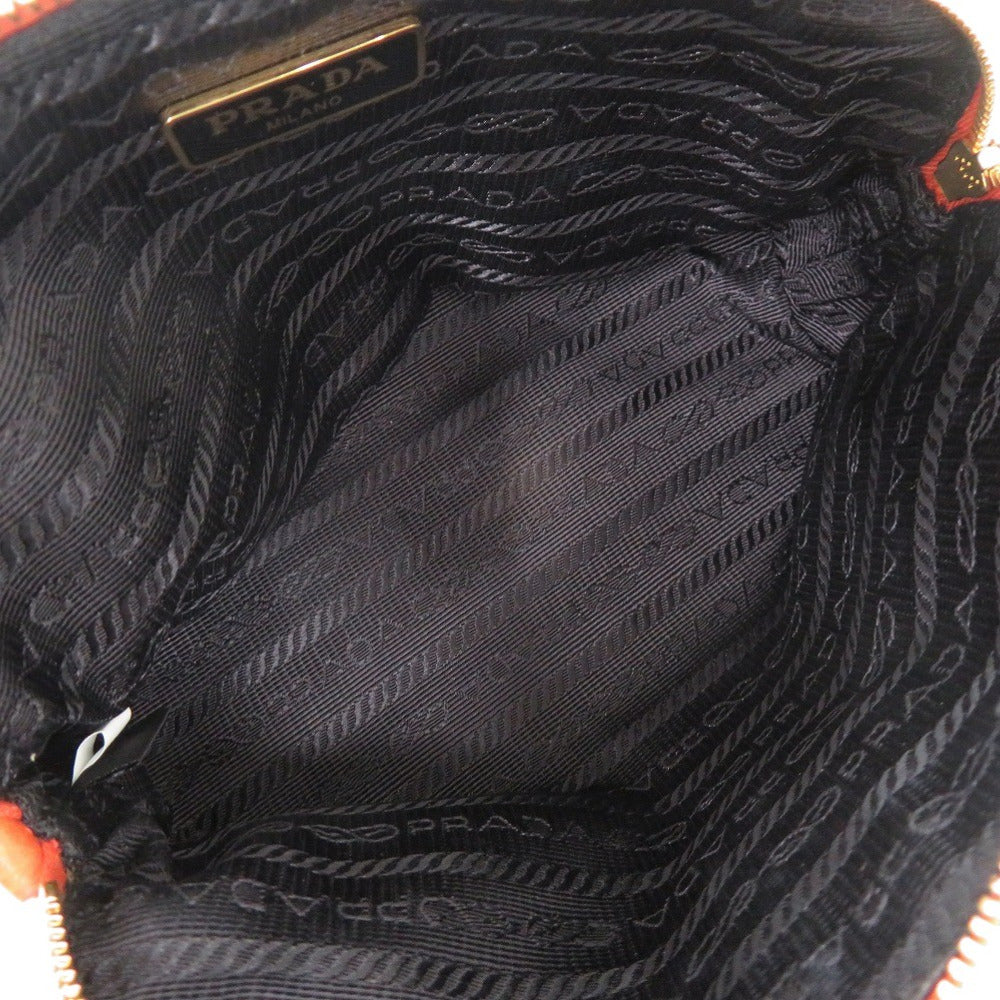 PRADA Pouch leather Orange