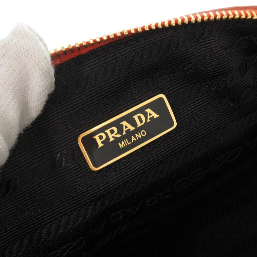 PRADA Pouch leather Orange