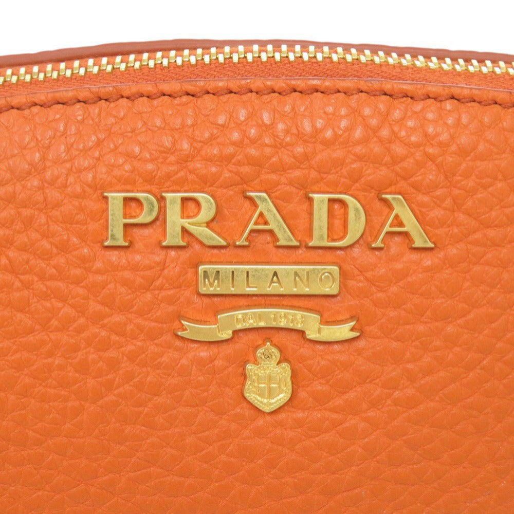 PRADA Pouch leather Orange