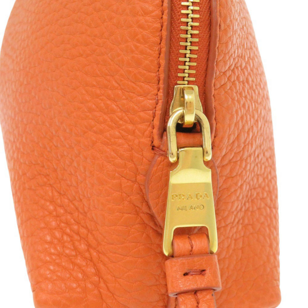 PRADA Pouch leather Orange