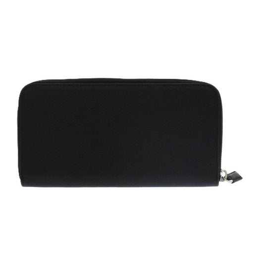 PRADA Long Wallet Purse 2ML317 leather black Soft Calf Triangle