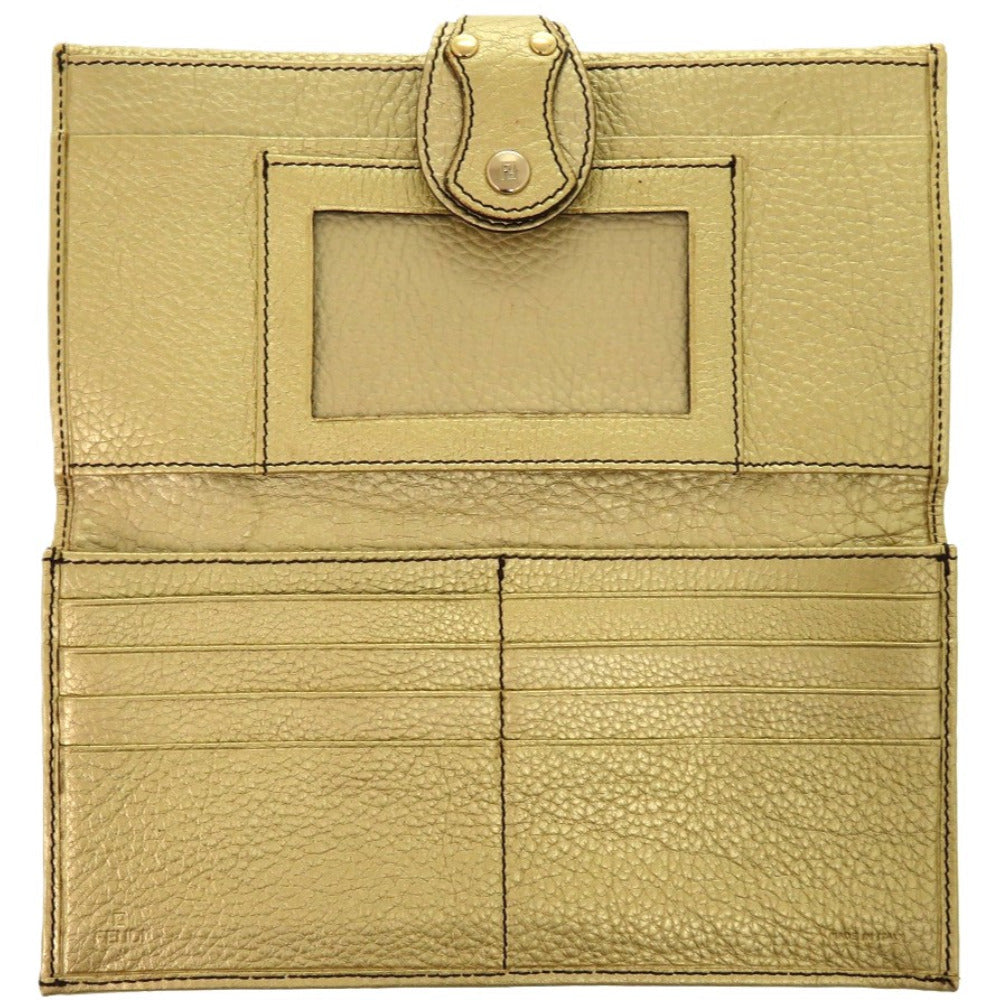 FENDI Long Wallet Purse AG20193 canvas Brown Zucca W Hook Wallet