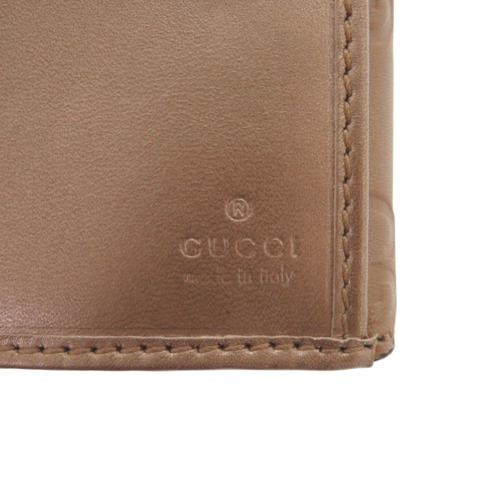 GUCCI Long Wallet Purse 203550 leather pink beige Guccisima