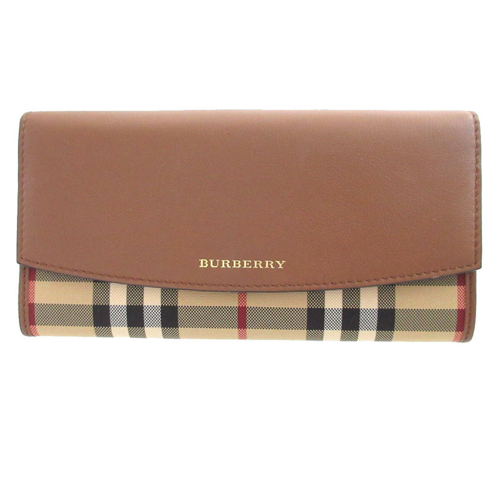 BURBERRY Long Wallet Purse 3982452 leather beige