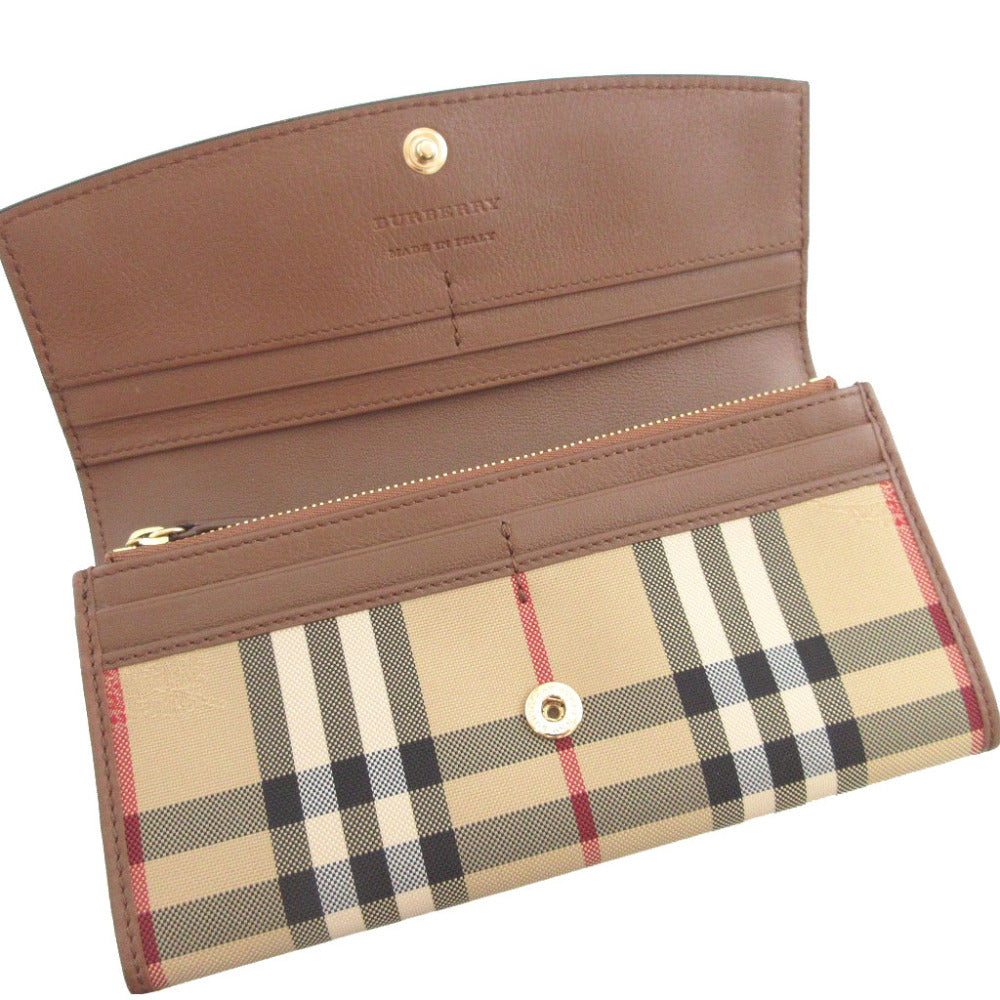 BURBERRY Long Wallet Purse 3982452 leather beige