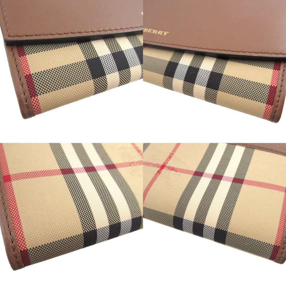 BURBERRY Long Wallet Purse 3982452 leather beige