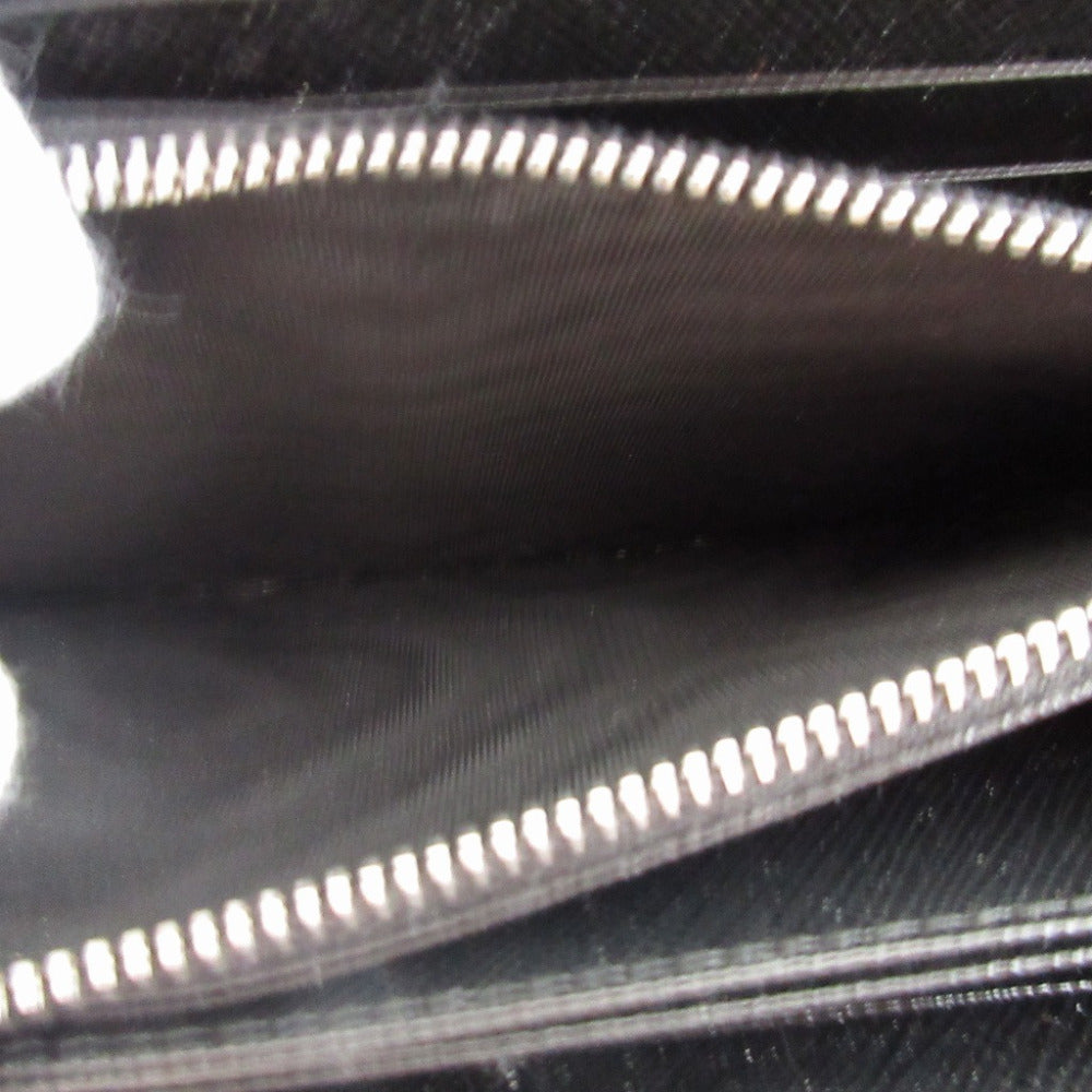 PRADA Long Wallet Purse leather black