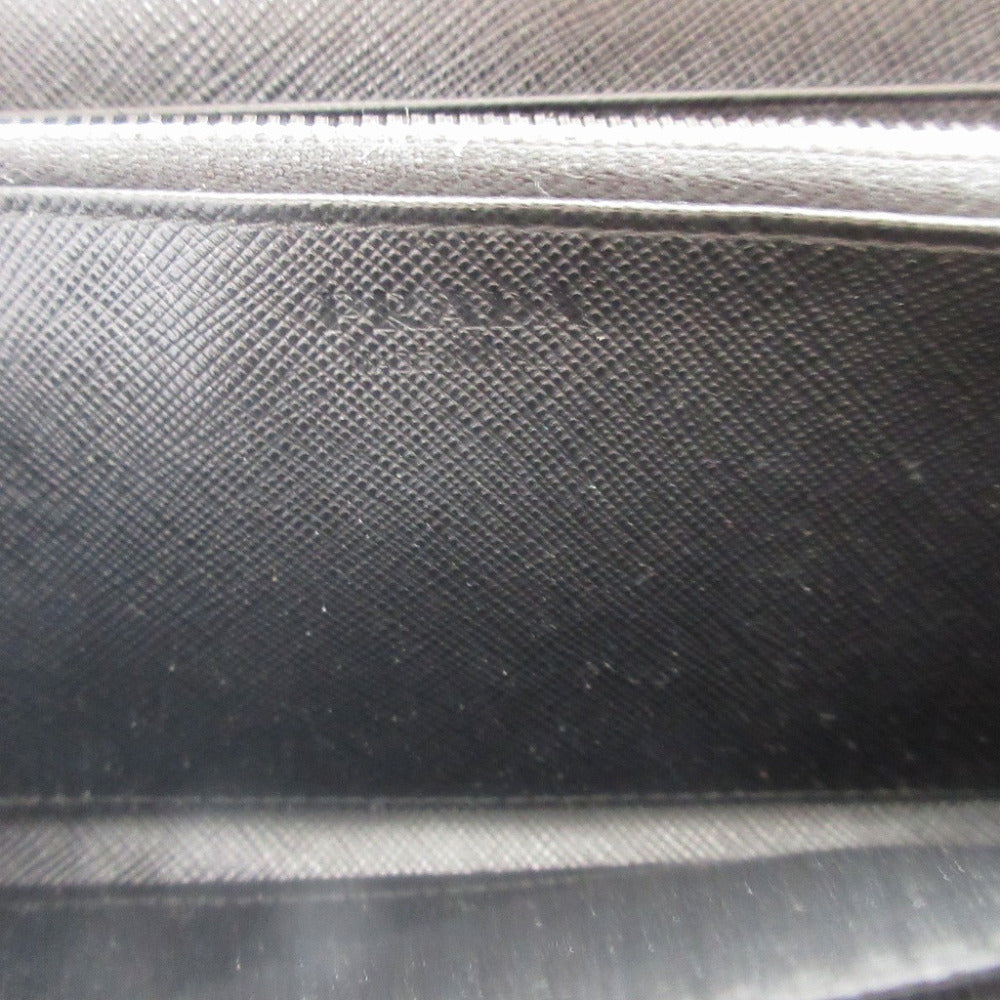 PRADA Long Wallet Purse leather black