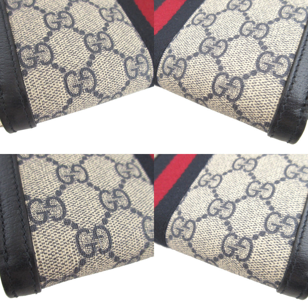 GUCCI Long Wallet Purse 523154 GG Supreme, Leather beige Ofidia