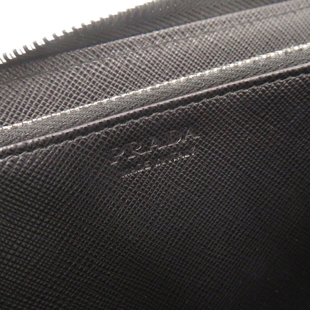 PRADA Long Wallet Purse leather black