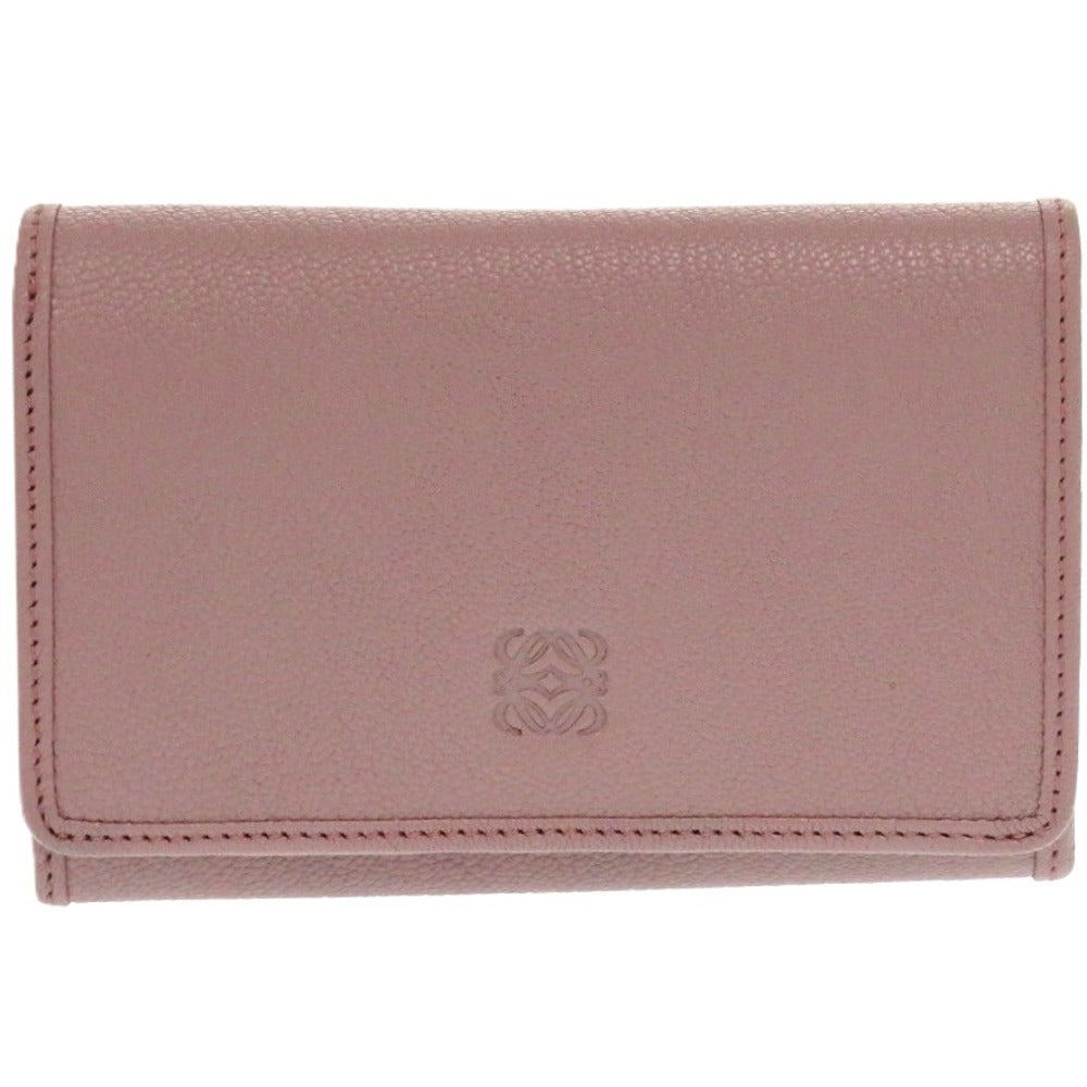 LOEWE Long Wallet Purse leather purple Amazona anagram
