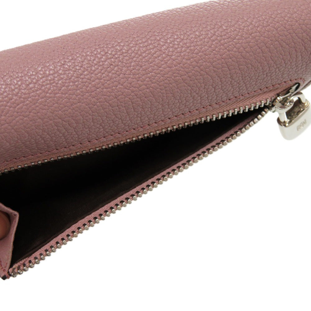 LOEWE Long Wallet Purse leather purple Amazona anagram