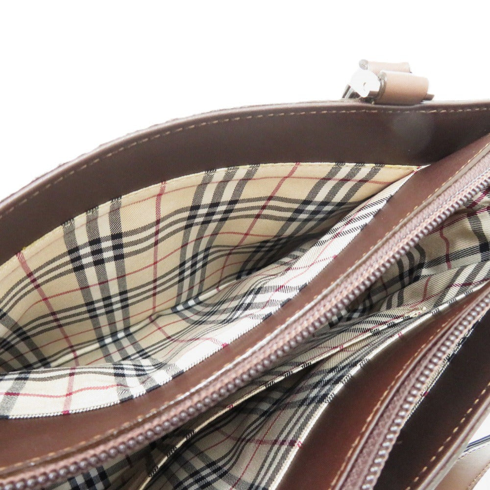 BURBERRY Tote Bag leather Brown Nova Check