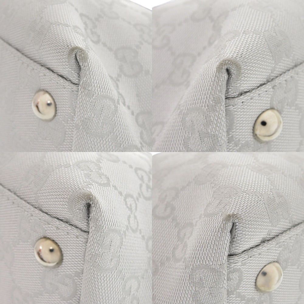 GUCCI Handbag 264210 GG canvas, leather Silver