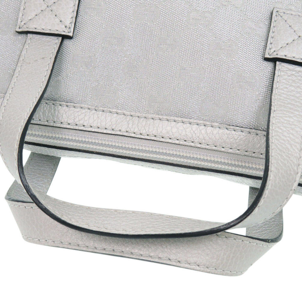 GUCCI Handbag 264210 GG canvas, leather Silver