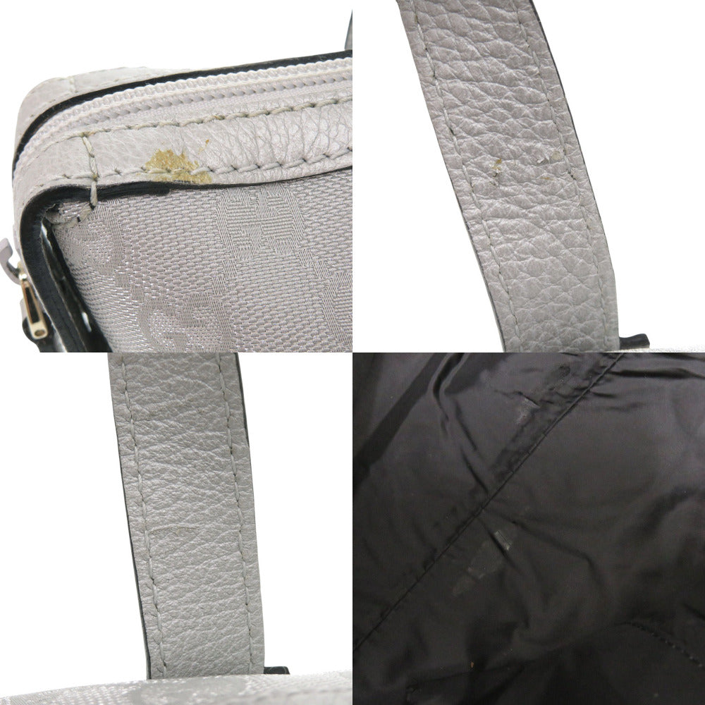 GUCCI Handbag 264210 GG canvas, leather Silver