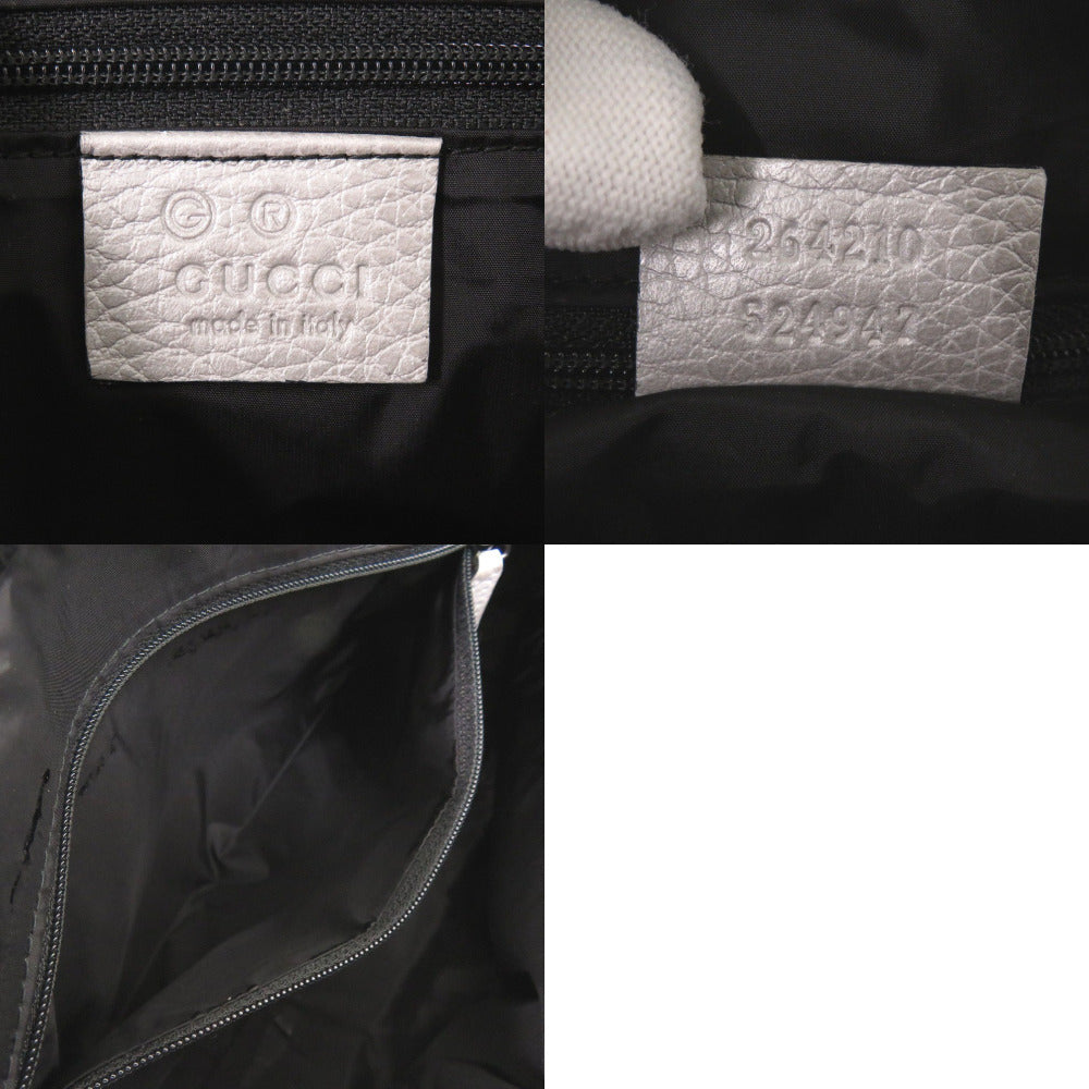 GUCCI Handbag 264210 GG canvas, leather Silver