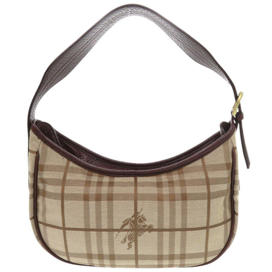 BURBERRY Shoulder Bag Canvas, Leather beige