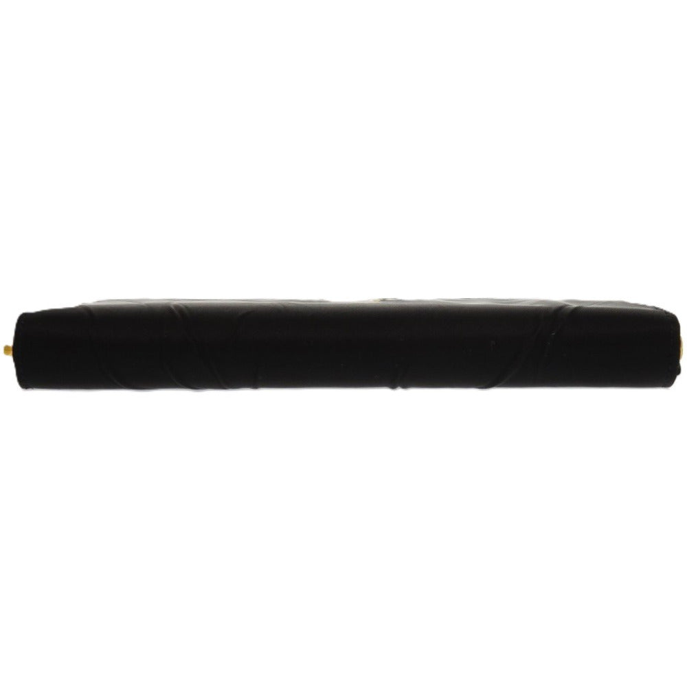 PRADA Long Wallet Purse Nylon black Wrinkles processing