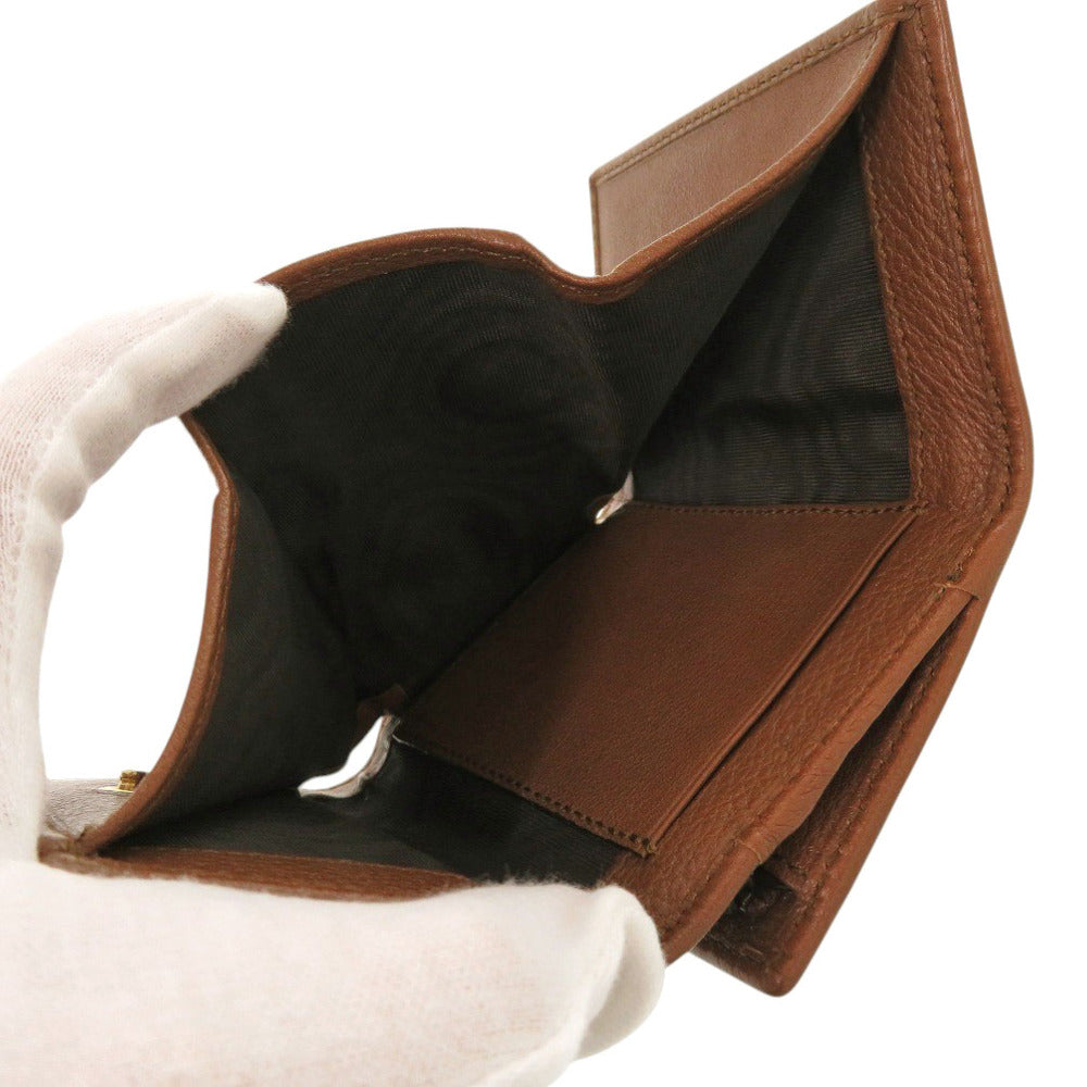 GUCCI Tri-fold wallet 658633 Leather, Bamboo Brown Diana medium