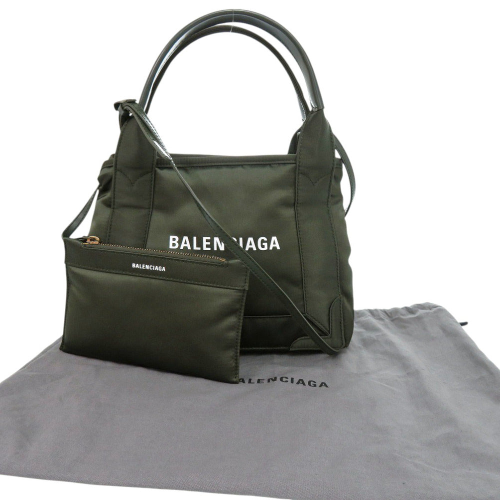 BALENCIAGA Handbag 390346 3190 P 528147 Nylon khaki Navy Cabas XS