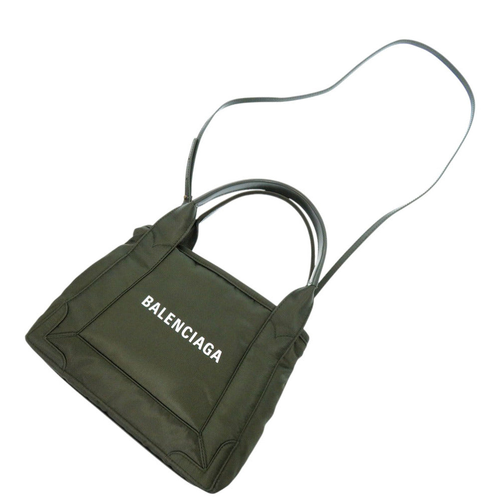 BALENCIAGA Handbag 390346 3190 P 528147 Nylon khaki Navy Cabas XS