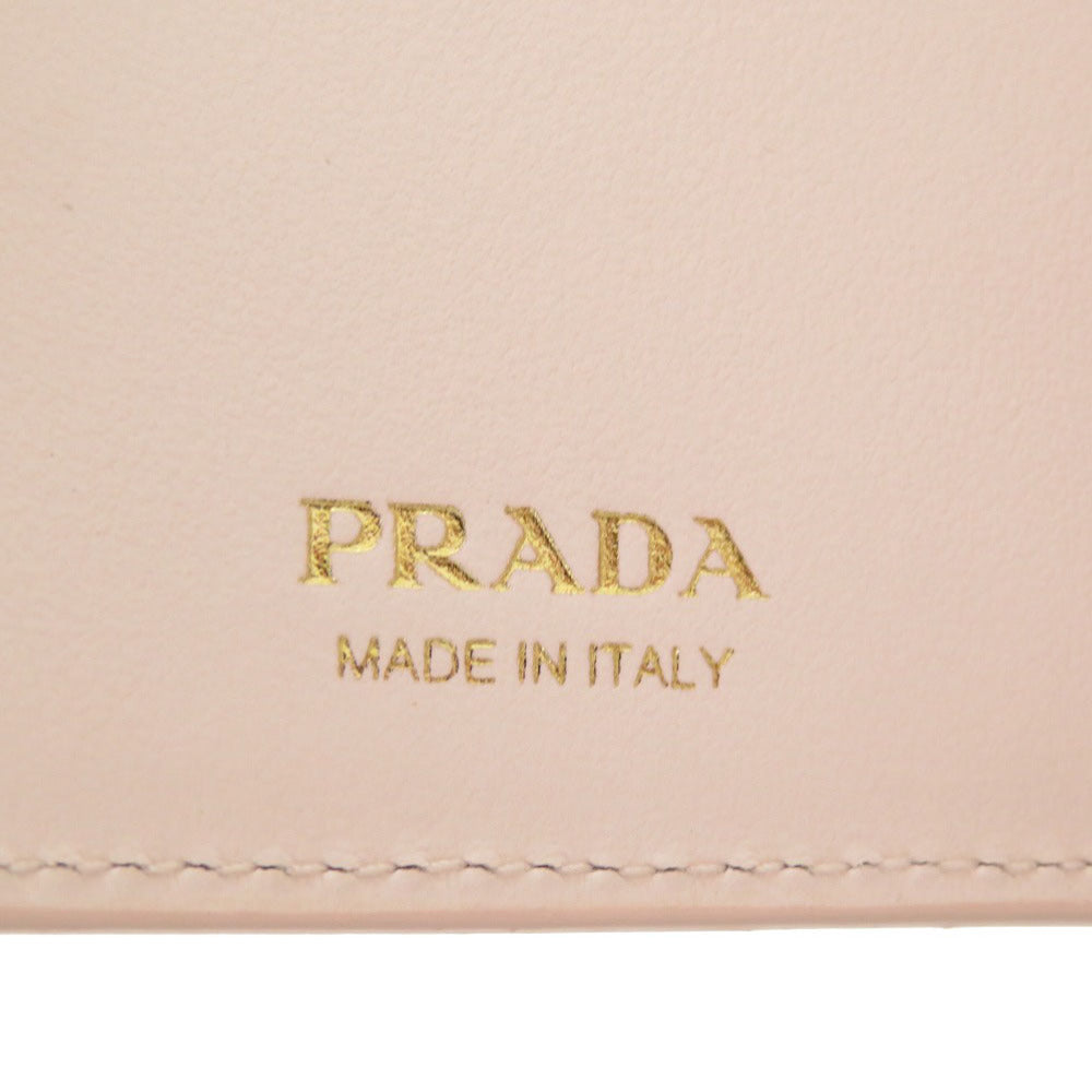 PRADA Long Wallet Purse 1MV025 leather Ivory Floral