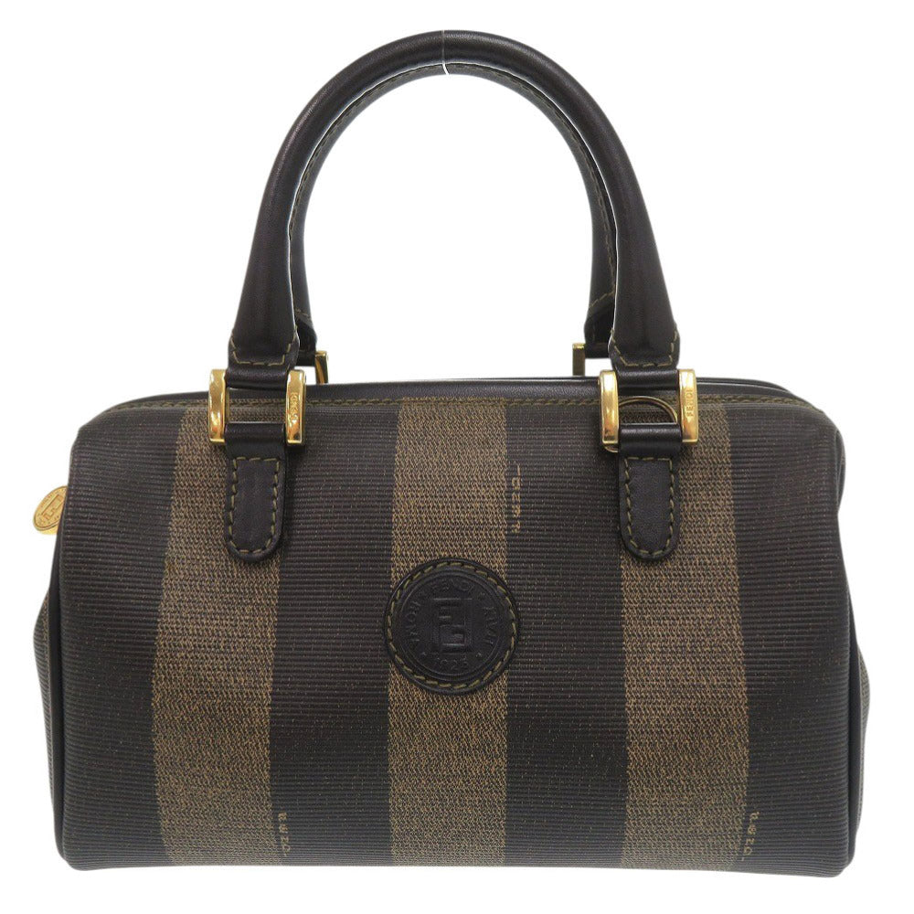 FENDI Handbag PVC, Leather Brown type Pecan