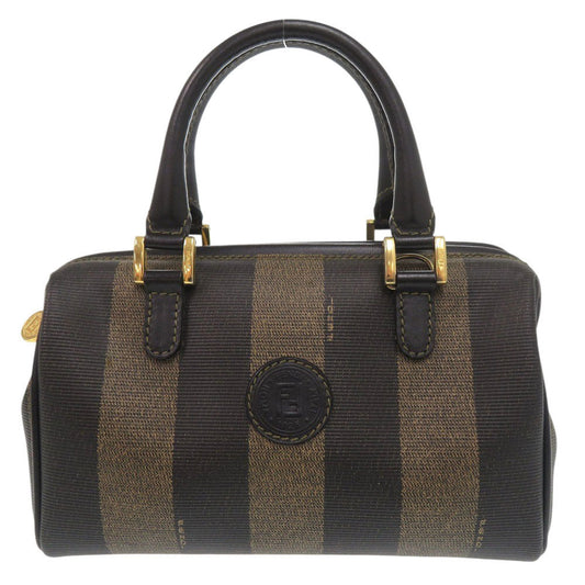 FENDI Handbag PVC, Leather Brown type Pecan