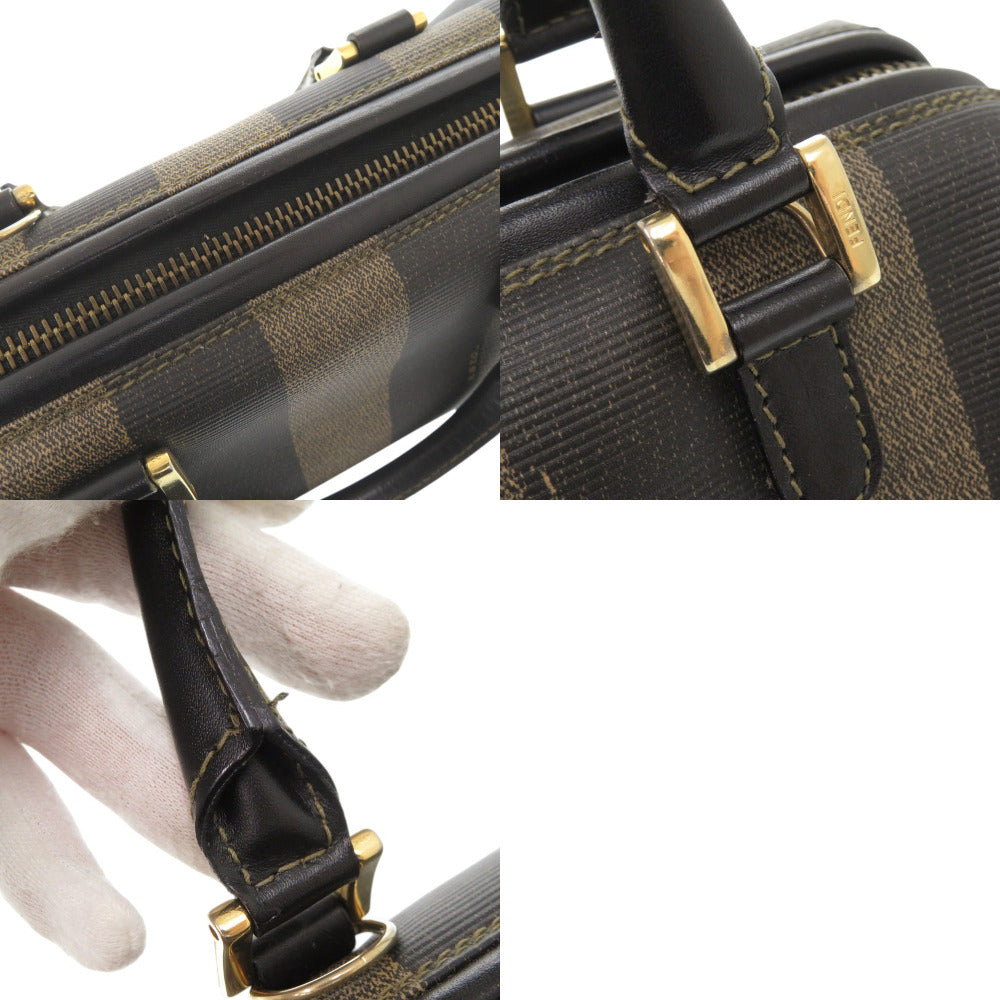 FENDI Handbag PVC, Leather Brown type Pecan