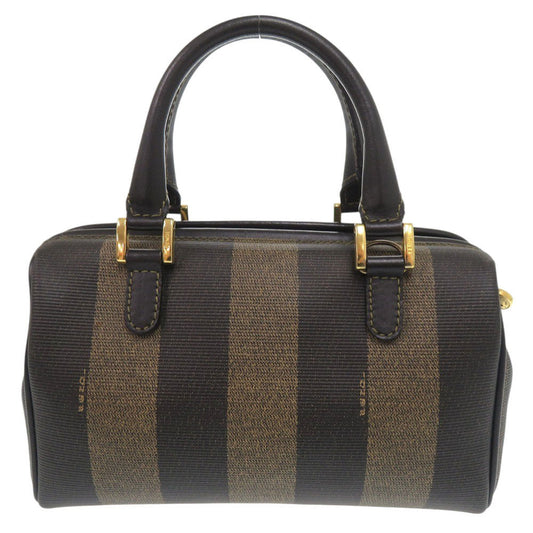FENDI Handbag PVC, Leather Brown type Pecan