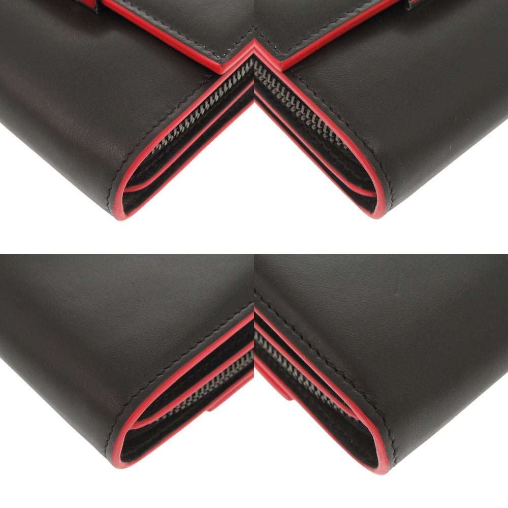 Christian Louboutin Long Wallet Purse leather black