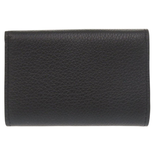 LOUIS VUITTON Tri-fold wallet M63921 Calfskin Noir Portefeuille Rock Mini
