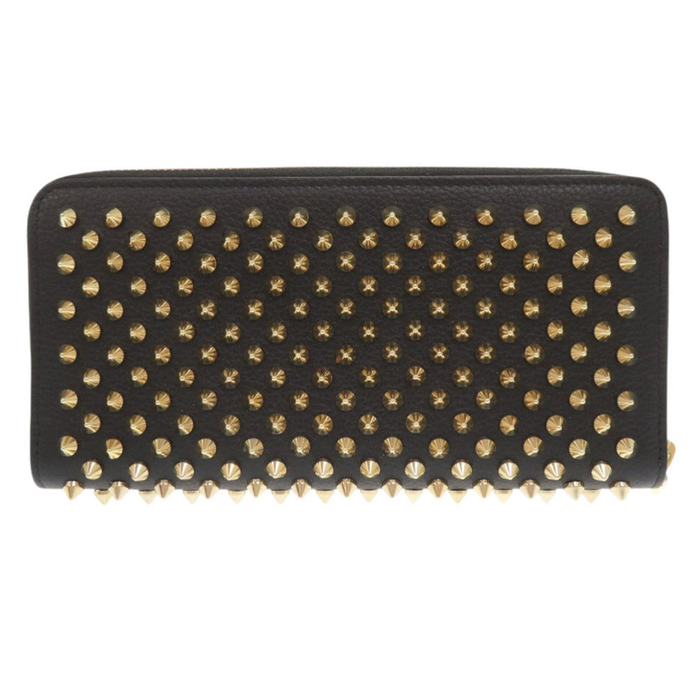 Christian Louboutin Long Wallet Purse leather black Panettone