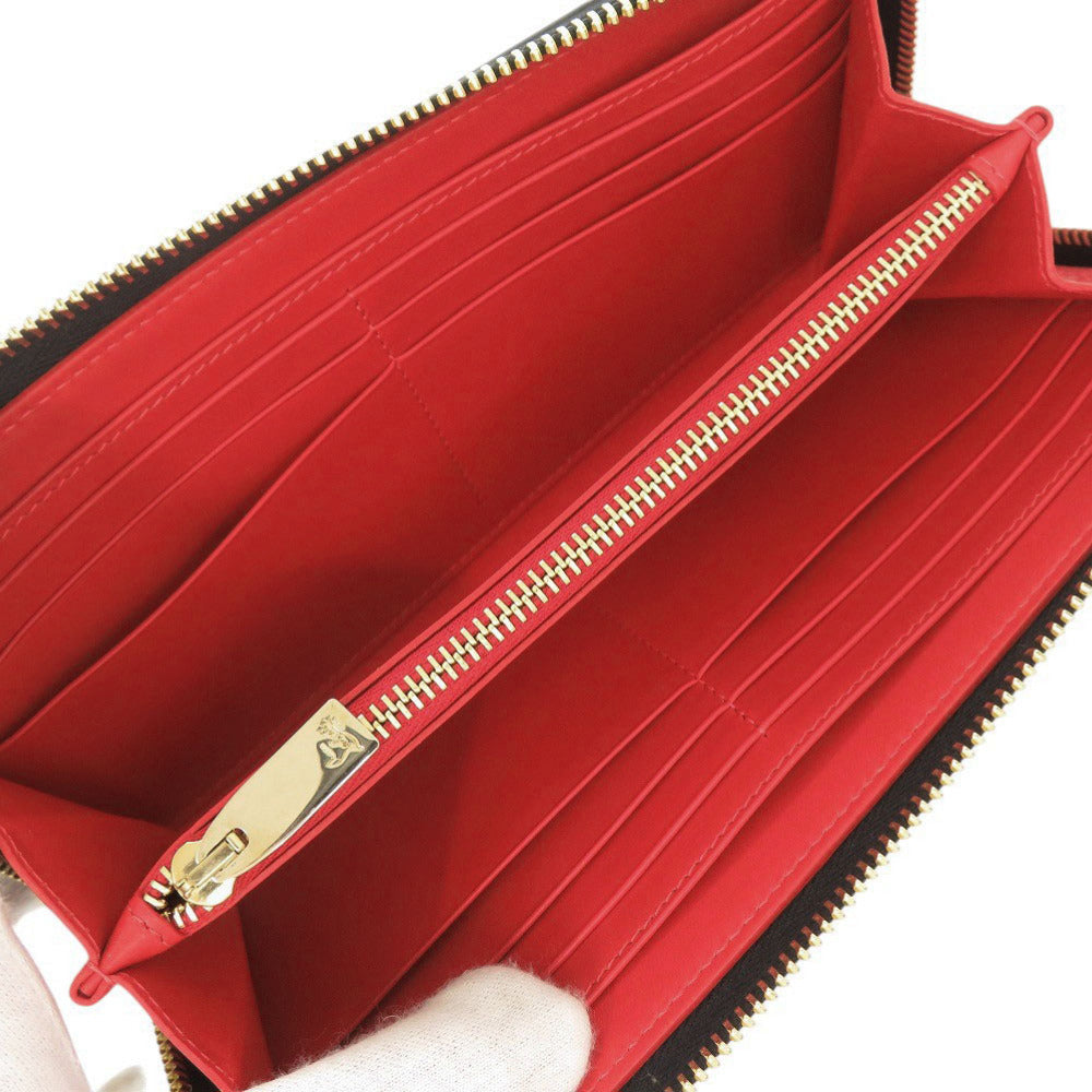 Christian Louboutin Long Wallet Purse leather black Panettone