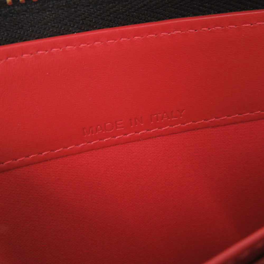 Christian Louboutin Long Wallet Purse leather black Panettone