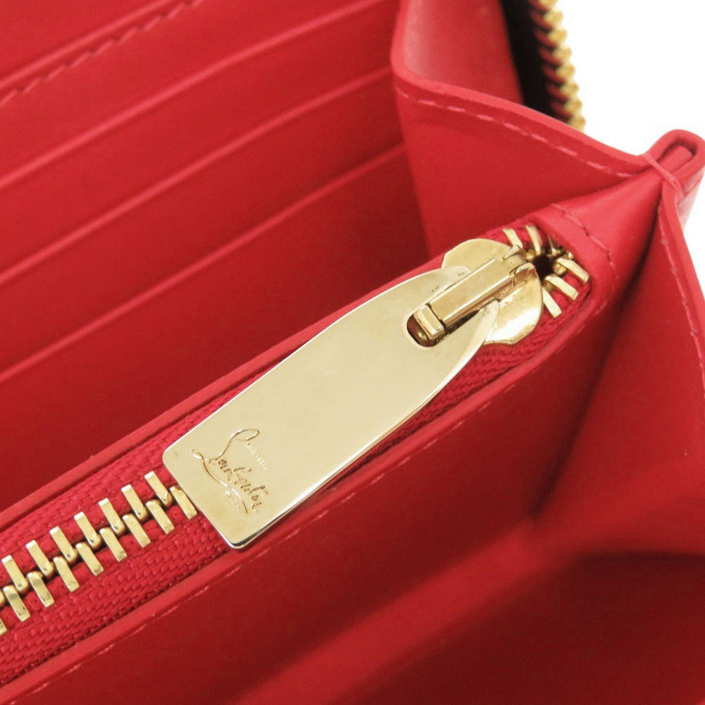 Christian Louboutin Long Wallet Purse leather black Panettone