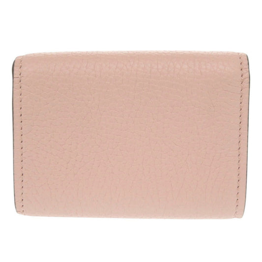 GUCCI Tri-fold wallet 745988 leather pink Horsebit compact wallet