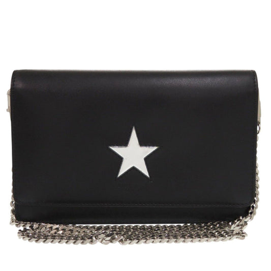 GIVENCHY Shoulder Bag leather black Star Animation