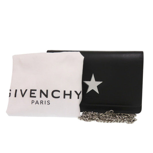 GIVENCHY Shoulder Bag leather black Star Animation