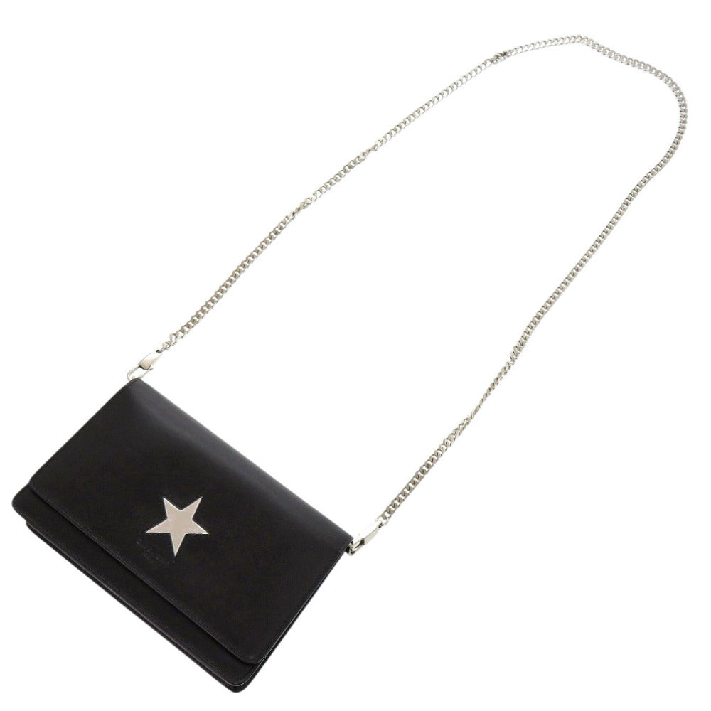 GIVENCHY Shoulder Bag leather black Star Animation