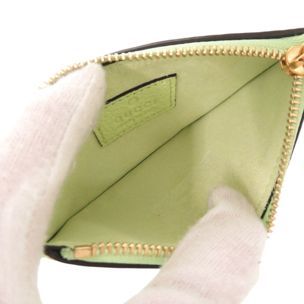 GUCCI Coin case 725550 leather green logo