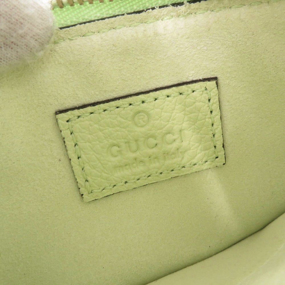 GUCCI Coin case 725550 leather green logo