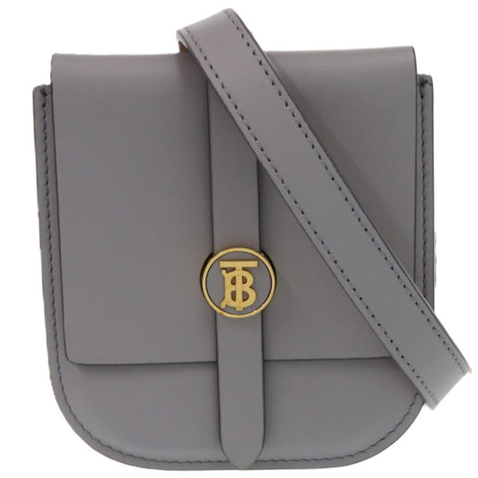 BURBERRY Waist bag leather gray Waist pouch