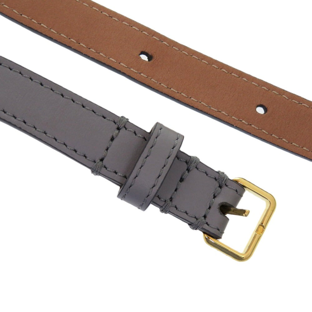 BURBERRY Waist bag leather gray Waist pouch
