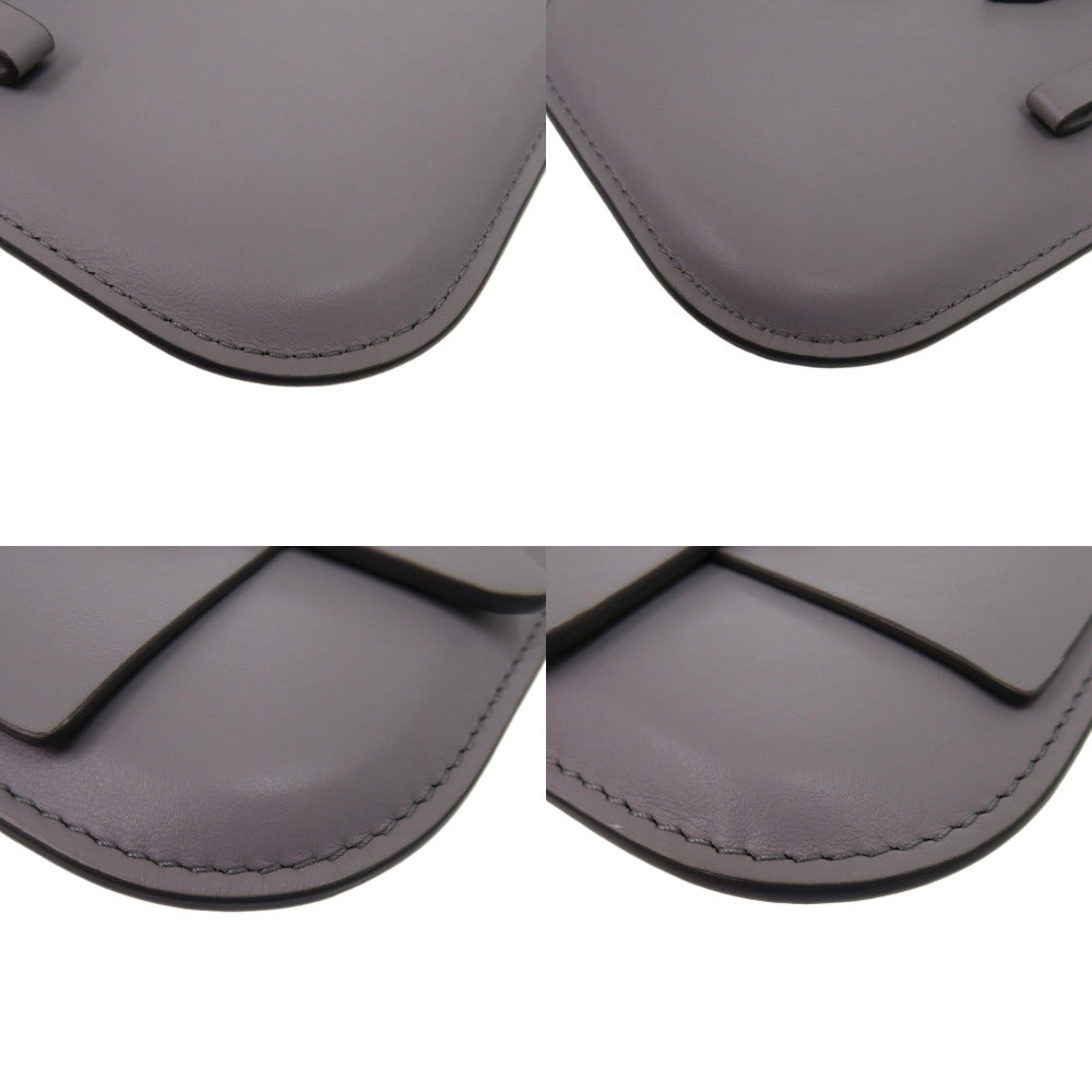 BURBERRY Waist bag leather gray Waist pouch